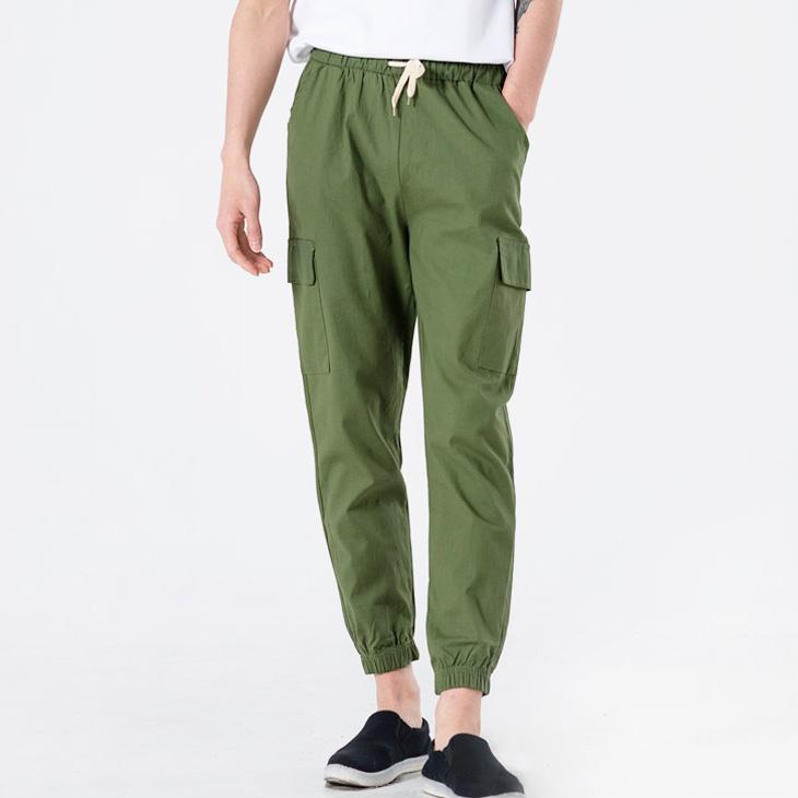 Pants for men waist banding Cargo Style Jogger Pants Korea fashion