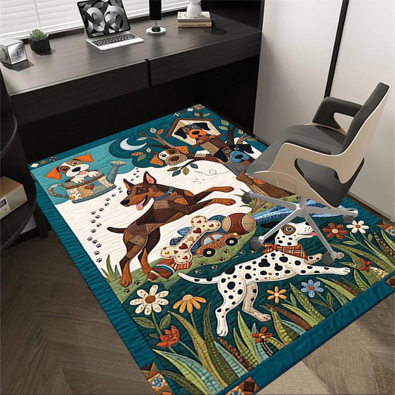 

1PC Dogs, Garden Non-Slip Floor carpet, Office, family, bedroom, Studio - Large Area Rug, Decorative Mat, Longlasting Material-C0427 60cm by 90cm