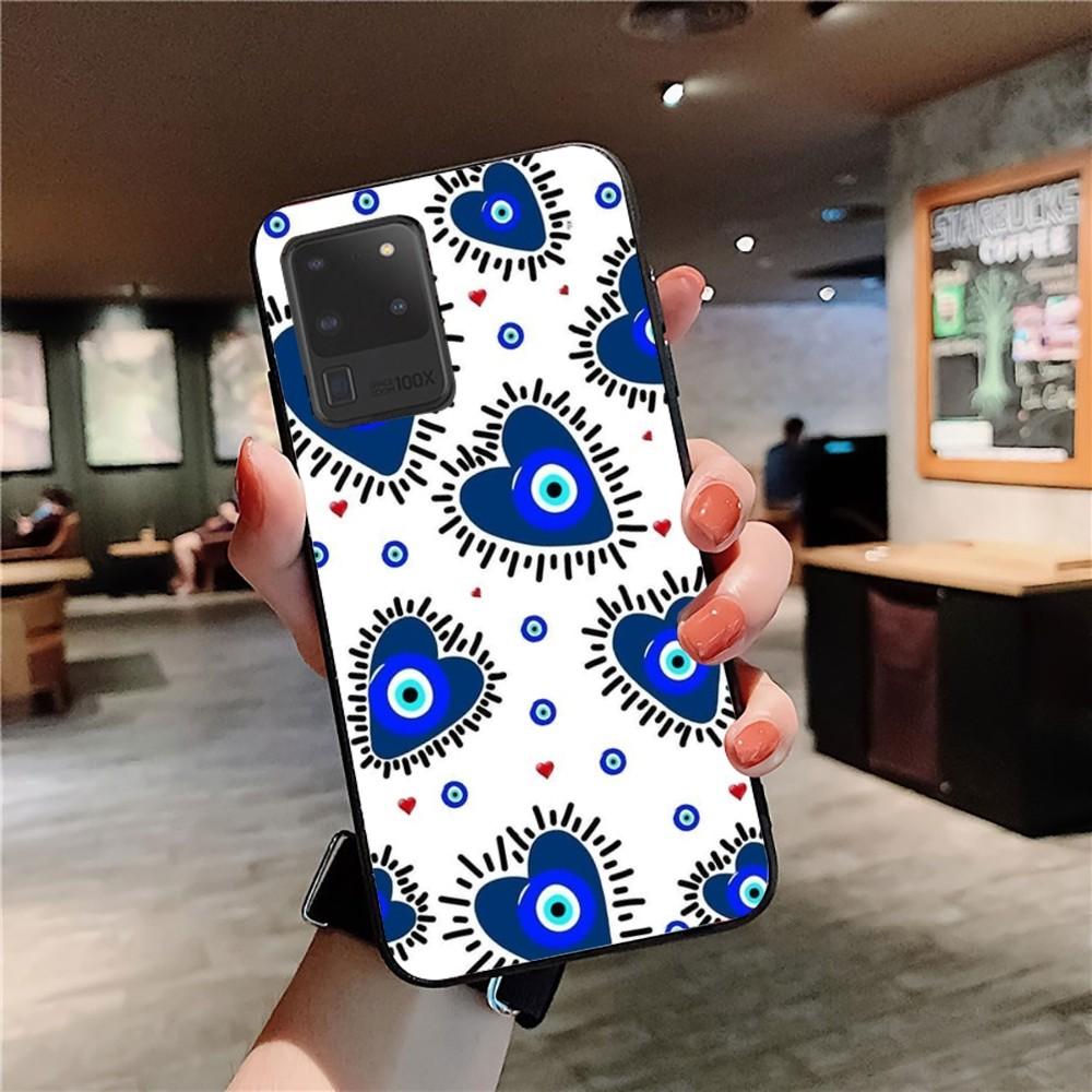 Funny Turkish Lucky Blue Evil Eye Phone Case For Samsung S 9 10 20 21 22 23 30 23plus lite Ultra FE S10lite Fundas
