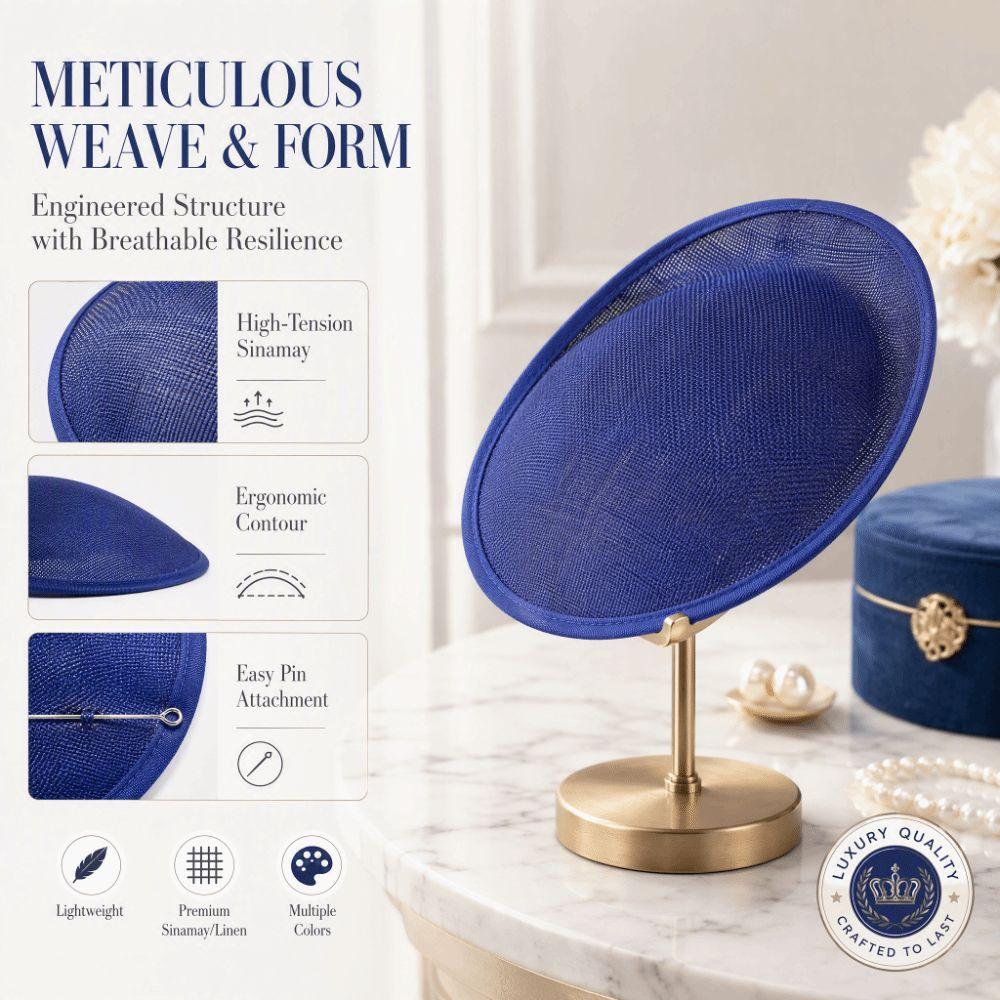 Headpiece Vintage Fascinator Hat Wide Brim Masquerade Top Hat Linen Yarn Fascinator Hat Base  Lady