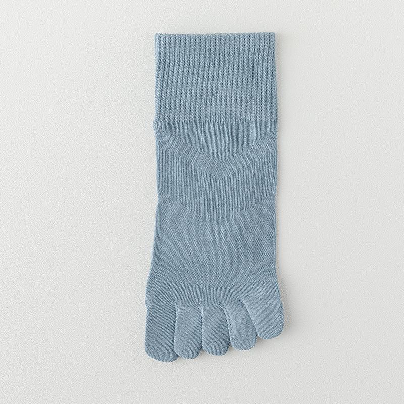 Men's Breathable, Lightweight Sports Cotton Boneless Five-fingered Short Socks