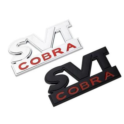 1pcs 3D Metal SVT COBRA Logo Sticker For F/ord M/ustang S/helby R/aptor F/ocus Car Body Tail Emblem Badge Fender Decal Stickers