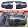 1 Pair Carbon Fiber Black Rearview Mirror Cover For Mitsubishi Lancer X10 EX EVO 2008 2009 2010 2011 2012, (NOT fit for with turn signal light)
