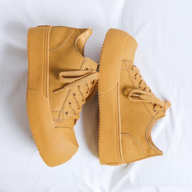 Thick Bottom Platform Unisex Shoes Increasing All Match Casual Trainers Large Size Designer Men Sneakers Runway Female