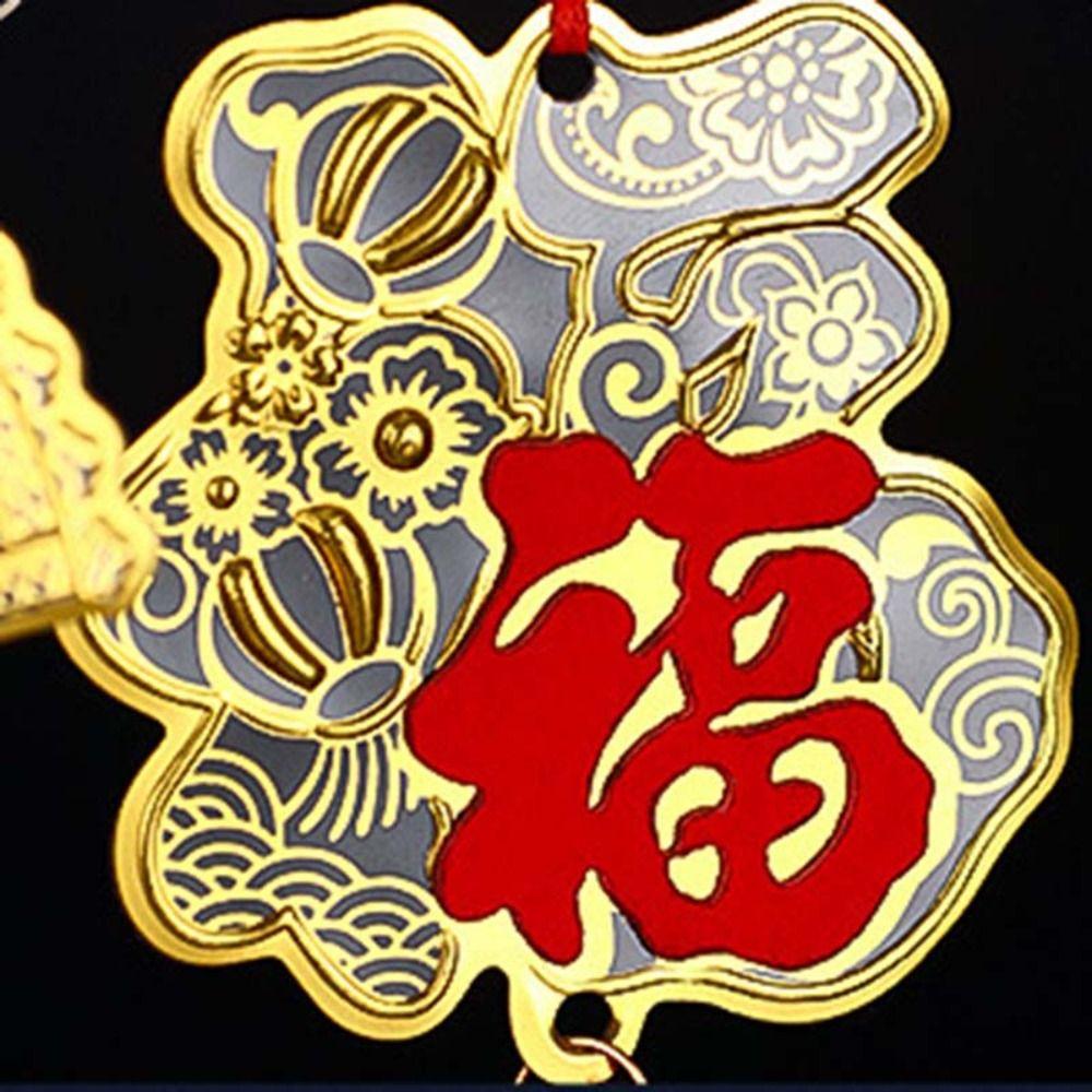 5/6pcs Traditional Spring Festival Bonsai Pendant Gold Potted Plants Hanging Ornaments Garden