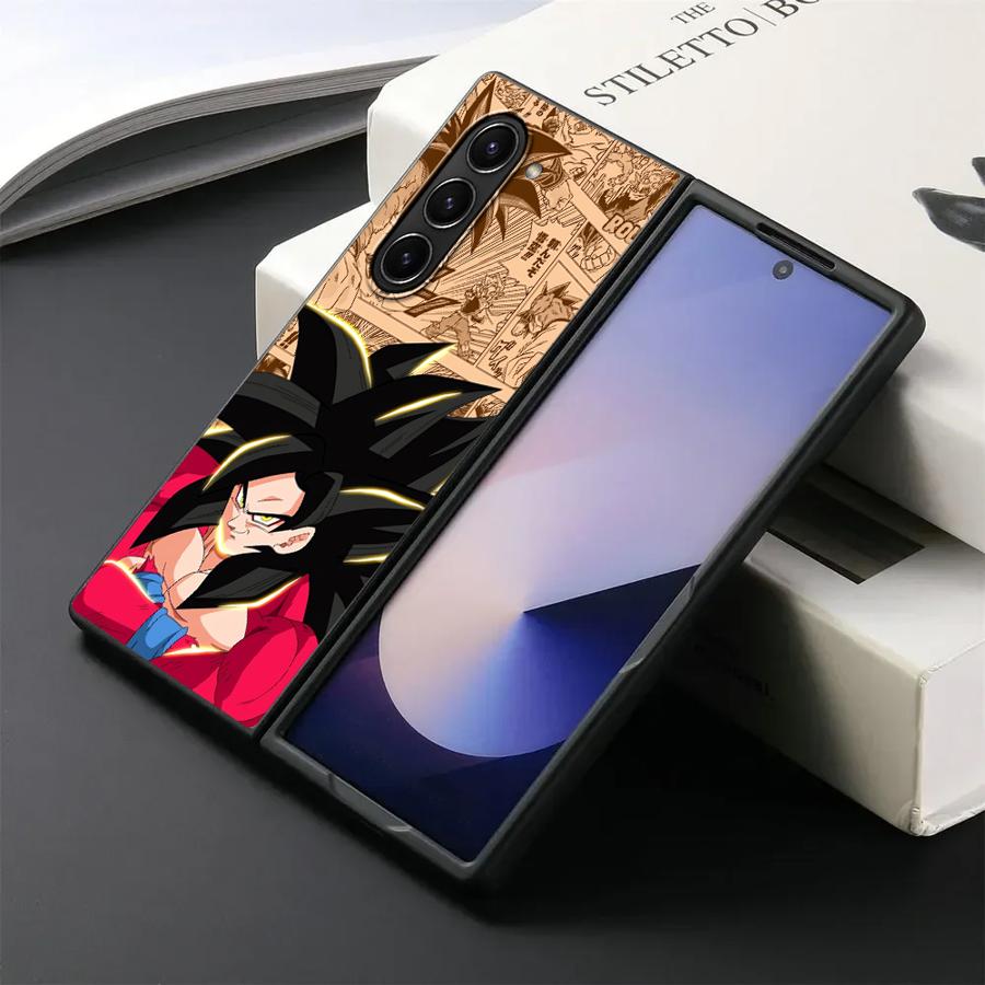 Coque pour Samsung Galaxy ZFold6 ZFold3 Z Fold 7 6 5 4 3 ZFold5 ZFold7 ZFold4 Coque Arrière de Téléphone Anime Dragon Balls