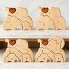 Holz Elefantenfamilie Puzzle Personalisiert 2/3/4/5 Familiennamen Elefanten Skulptur für Einweihungsdekor Weihnachten Muttertag Vatertag Geschenke
