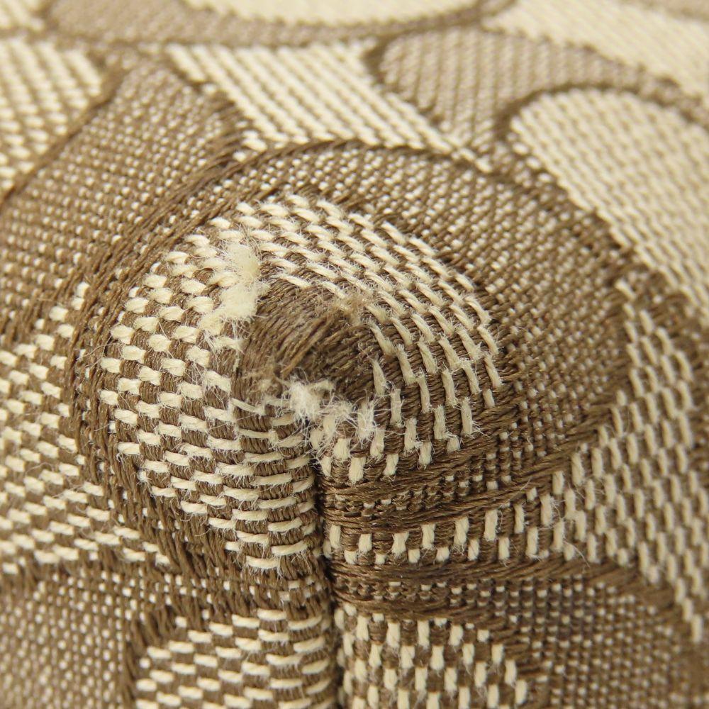 Gebrauchte COACH Umhängetasche F58285 Signature Canvas/Leder beige Dunkelbraun Diagonal getragen