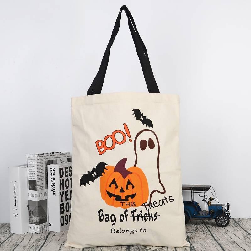 Durable And Stylish Halloween Candy Bag With Pumpkin Design For Party Favors And Gifts