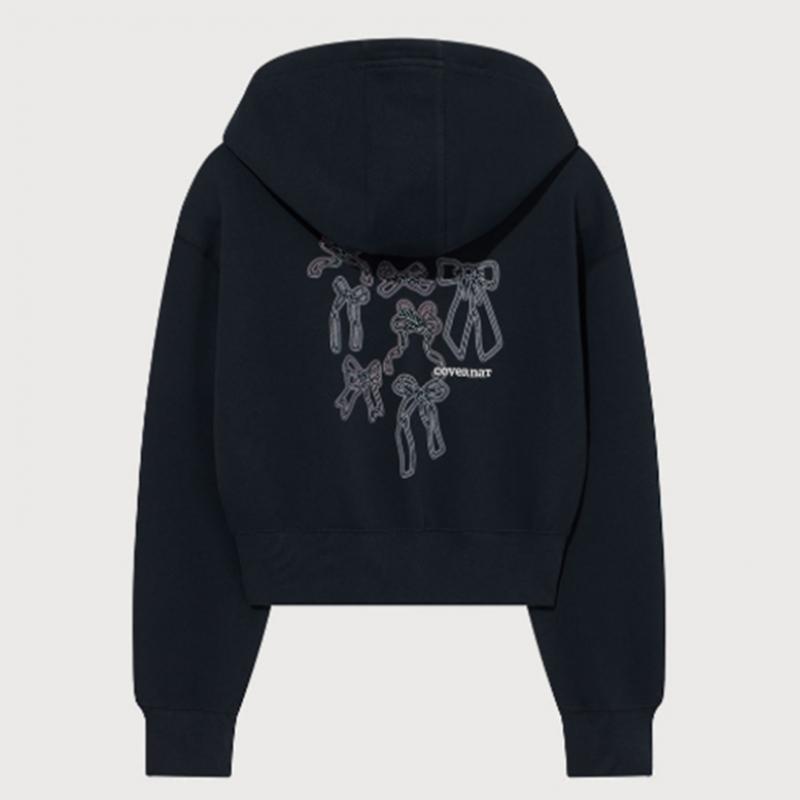 Hanorac scurt cu panglică și fermoar Coverknot pentru femeie B1 Co2501hz70 Hg Na