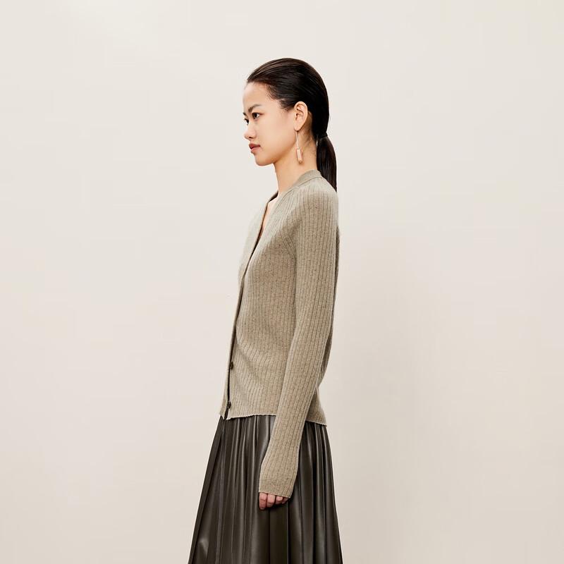 

Женский трикотажный кардиган с V-образным вырезом, облегающего кроя, с длинными рукавами L