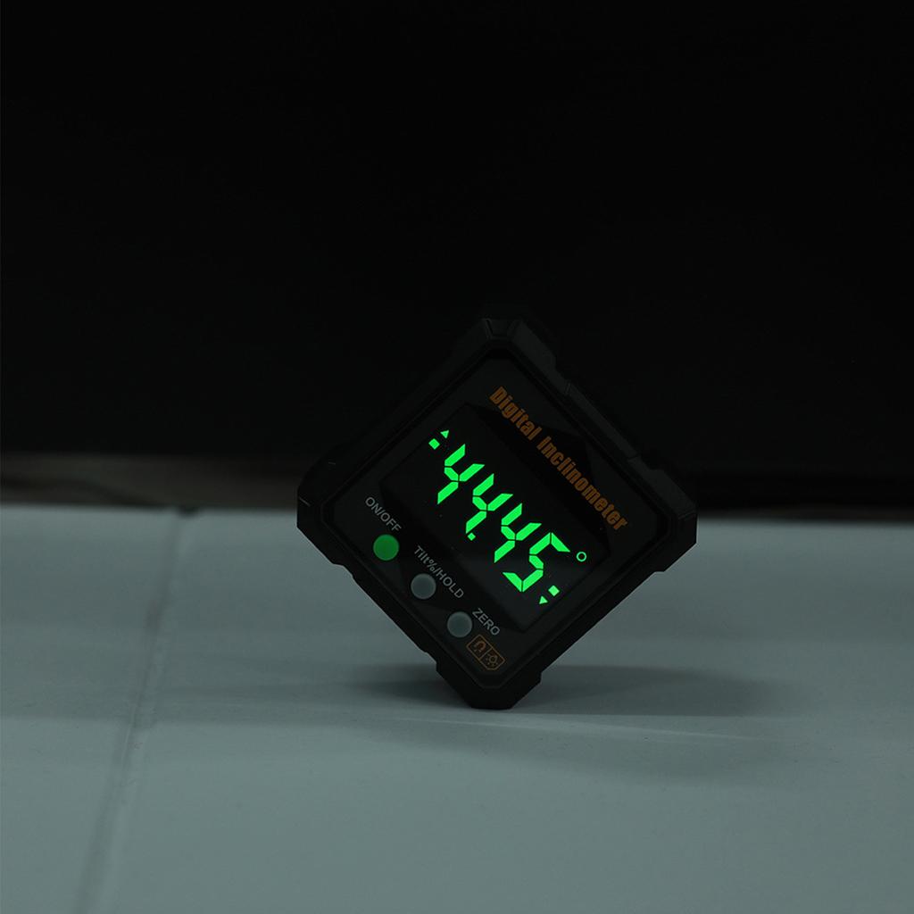 4-sided Magnetic Angle Finder with Laser Digital Protractor Inclinometer Level Ruler 360° LCD Electronic Protractor Angle Gauge