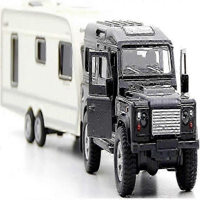 Leke Bobil SUV Tilhenger Sleping Bobil Leker For Gutter Støpt Lastebil Modellbil Metall Trekk Tilbake Leketøysbiler Kjøretøy, Dører Kan Åpnes Lys Lyd, Utendørs Lan