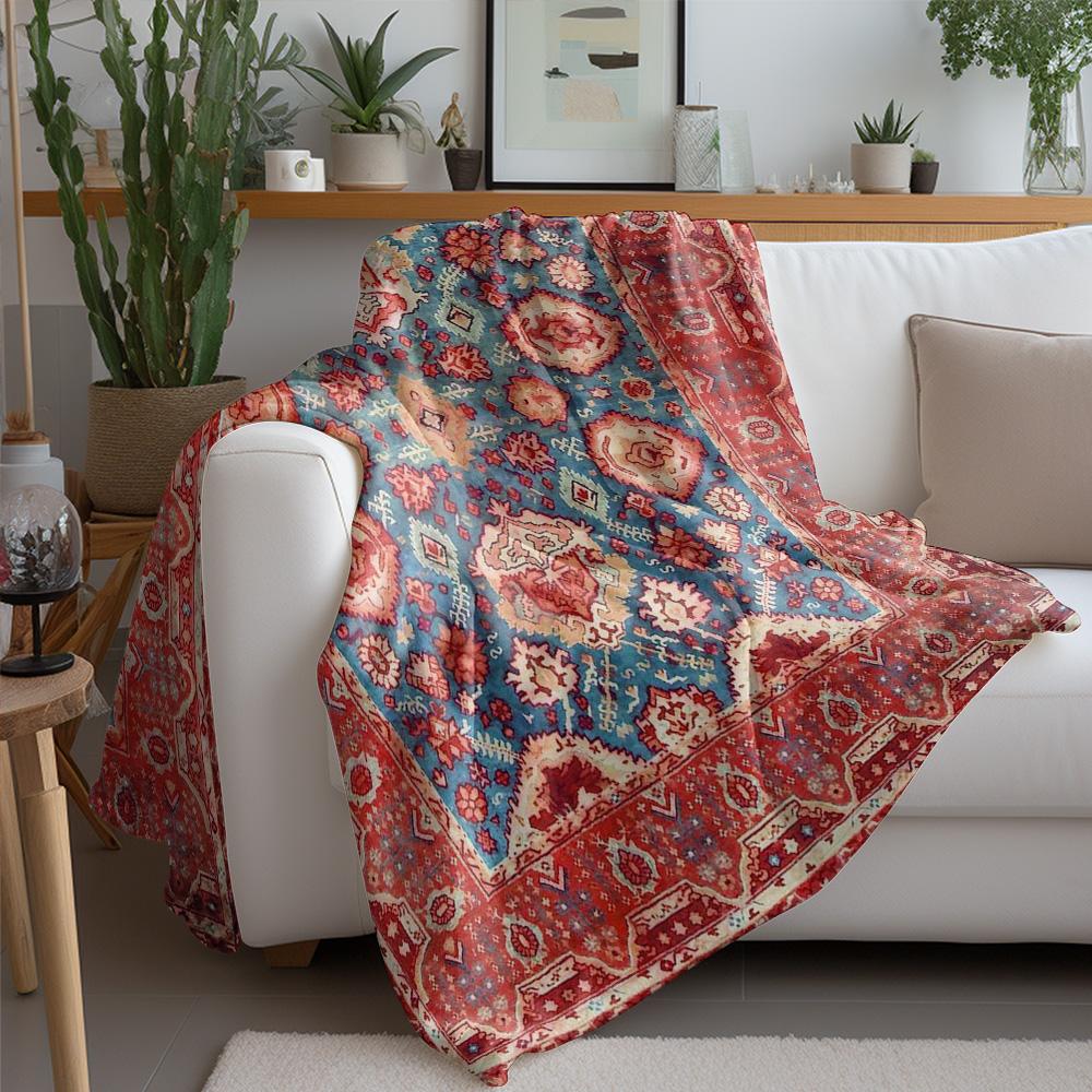 Vintage Türkischer Kilim Teppich Decke Baumwoll Überwurf Weich Gemütlich Bett Sofa Dekorativer Teppich Matte Kissenbezug