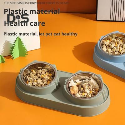 Ciotola per animali domestici Ciotola singola/doppia rialzata per cani Ciotola antiscivolo antigoccia per gatti Ciotola per cibo e acqua per cani Gatti Gatti Gattini