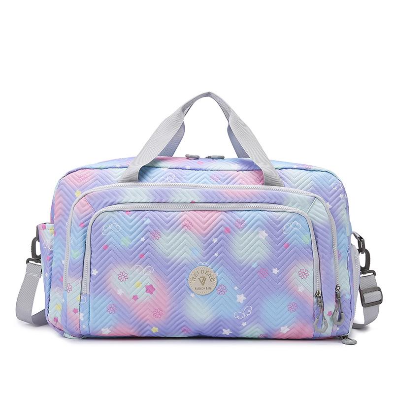 

Summer Hand-held Travel Bag with Dry and Wet Separation, Personalized Fitness Bag with Pull Handle and Shoe Compartment фиолетовый