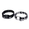 Customize Men 'S Black Stainless Steel Carbon Fiber And Bio Therapy Bracelet With Engraving 12 Constellations Men Jewels