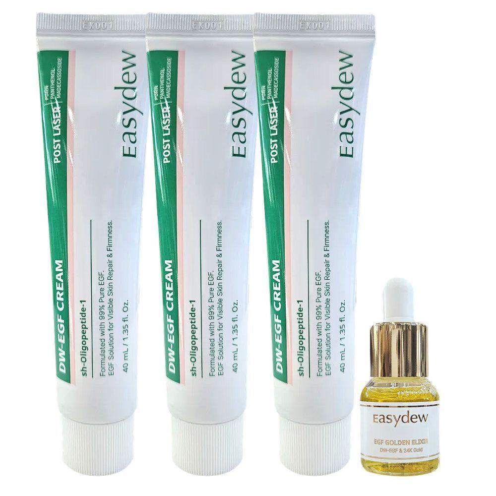 Easydew Emergency Soothing Cream Post-Laser EGF Cream 40ml x 3 + Elixir Oil 4ml x 1 Post-Laser EGF Cream 40ml x 3 + Elixir Oil 4