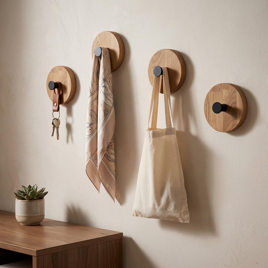 Wall Clothes Hanger, Ring, 3 Pieces