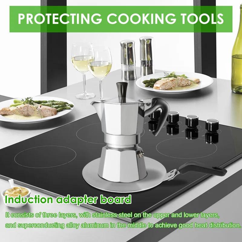 1pc heat diffuser plate, stainless steel material, 13cm/20cm circular heat diffusion tool