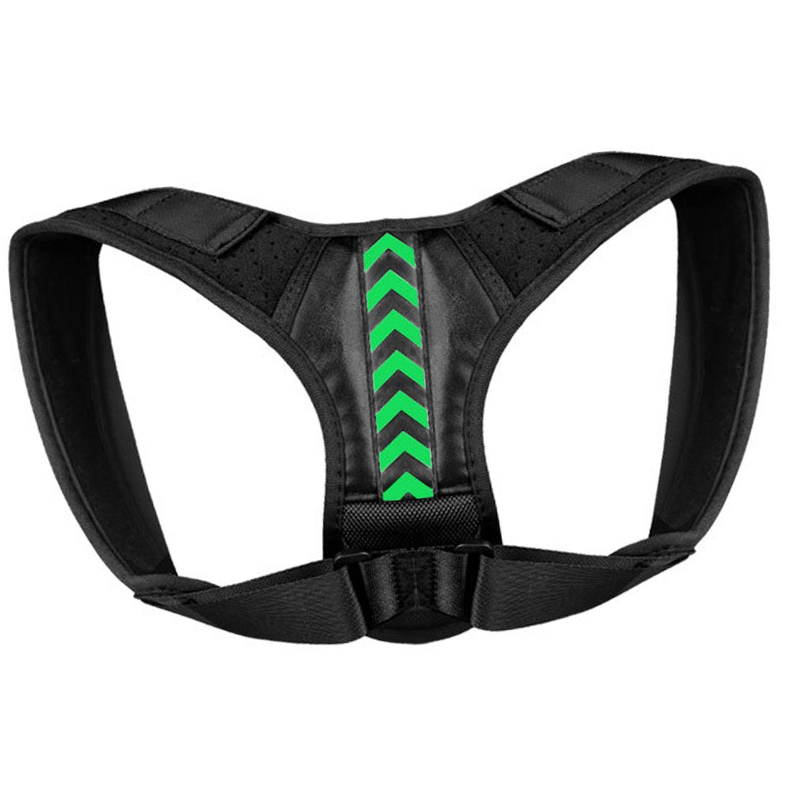 

Back Posture Corrector Adjustable Breathable Upper Spine Support for Adult Neck Shoulder Black M