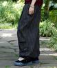 GLACK Gp139 Striped Linen Easy Pants (Black)