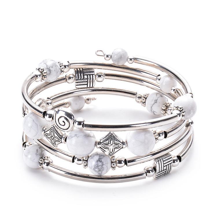 JYL TS Bracelet Women's  Wire Wrapped Design Offers Grace & Flexibility