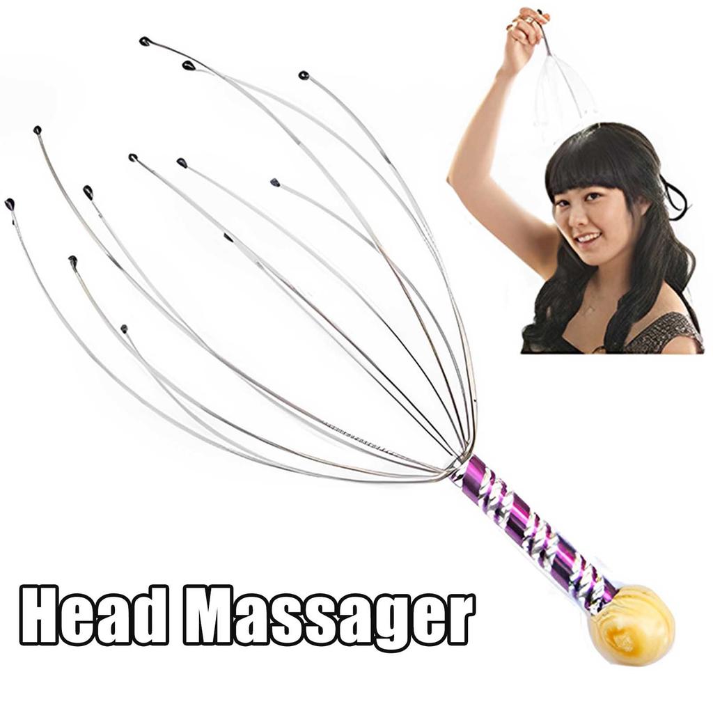 1pcs Random Color Octopus Head Massager Head Massager Scratching Octopus Scalp Tool Pet Massage Head Therapy