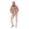 Keanu Womens/Ladies Checked Fleece Long Pyjama Set