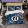 Set Biancheria da Letto Chelsea FC Modello 3 Pezzi Morbida Copripiumino in Microfibra con Federe per Camera da Letto