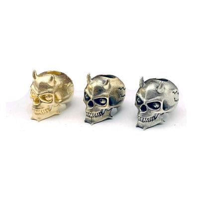 Pure Copper Devil Skeleton Knife Bead Lanyard Pendant Vintage Brass DIY Bracelet Keychain Accessories Umbrella Rope Bead Hanging