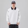 2026 Autumn/Winter Men's Raglan Sleeve Polo Neck Long Sleeve Hoodie - Youthful & Trendy Fashion