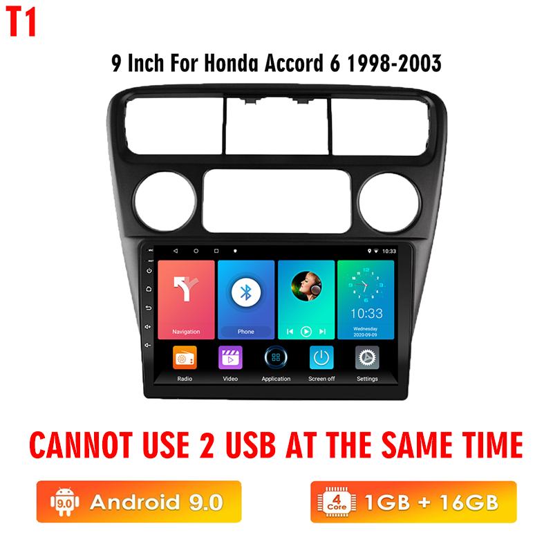 

Icreative для Honda Accord 6 1998-2003 9-дюймовый Android автомобильный стерео радио GPS-навигация Wi-Fi FM Carplay мультимедийный видеоплеер 2 Din