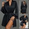 Sexy Backless Spitze Bademantel Kleid Sommer Neue Frauen Robe Nachtwäsche Intimate Dessous Lose Beiläufige Homewear Nachthemd Loungewear