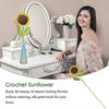 Crochet Sunflower Crochet Artificial Sun Flower Decor Knitted Wool Sunflowers Artificial Flower Wall Decor Wedding Bouquet - DD