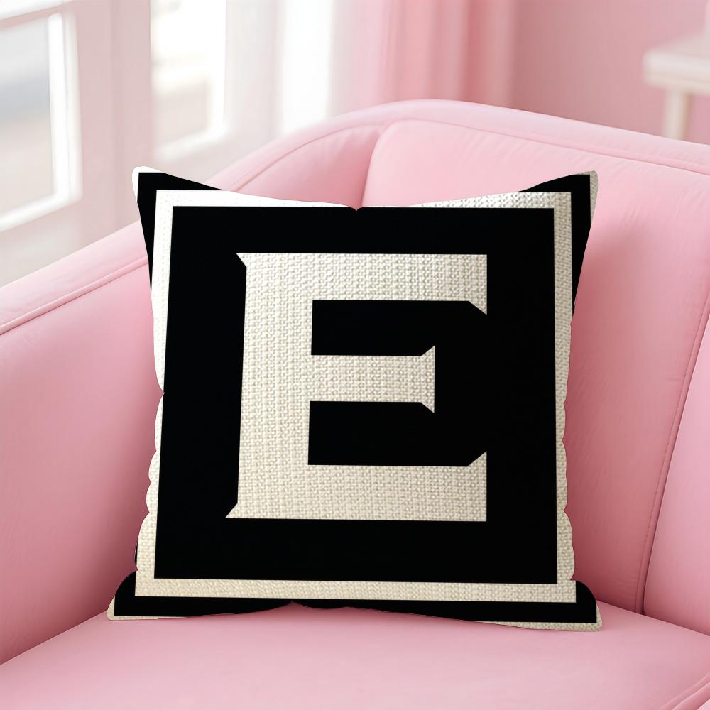 LOVE Simplified English Alphabet Cushion Cover Natural Linen Organic Fabric DoubleSided Printing Sofa Home Decor Pillow Case