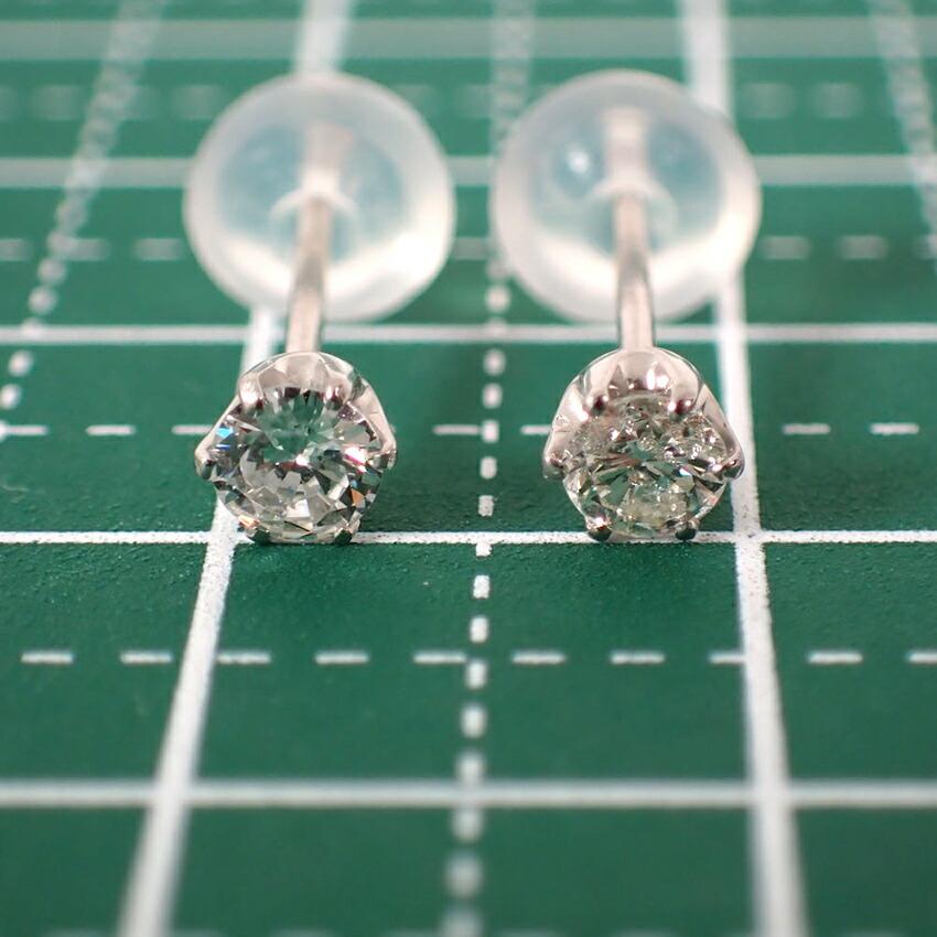 [New] Pt900 Diamond Studs 0.11ct, 0.11ct Earrings/g518-90