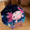 1PC Axolotl Ocean Umbrella-8-Rib Reinforced Portable Folding Travel Suitable for All Seasons Outdoor Daily Use  -J0403