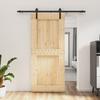 VidaXL Sliding Door and Hardware Kit 90x210 Cm Solid Pine, Interior Door, Interior Barn Door 3202978