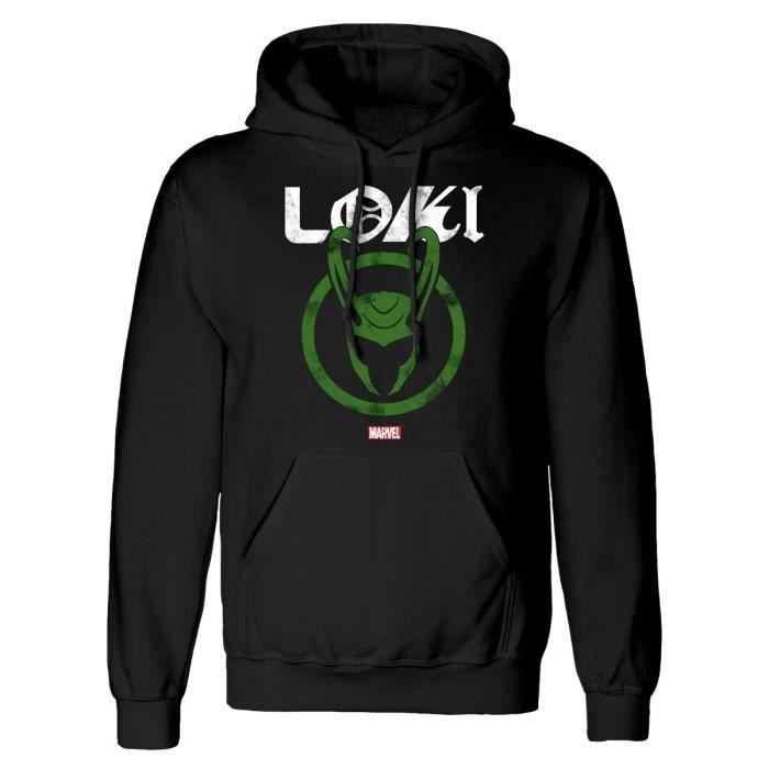 Sweat à capuche unisex Marvel Distressed Logo Noir XL
