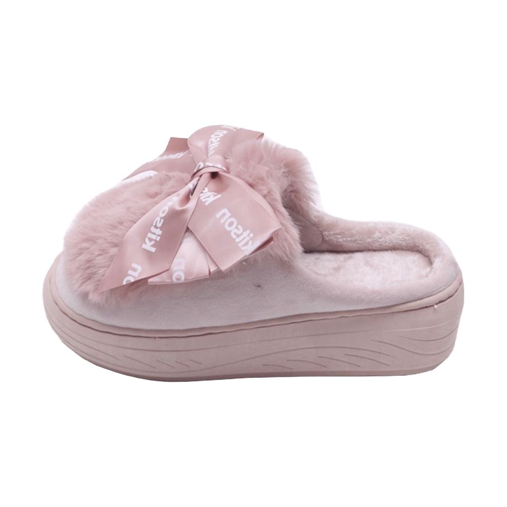 Kitson Purina Winter Fur Slippers Pink