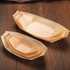 50Pcs Sushi Tray Food Grade Convenient Creative Disposable Paper Boat Shape Dessert Snack Plate Kitchen Supplies
