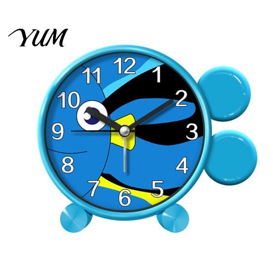 Kids Room Clock Cartoon Animal Alarm for Students, Non-Ticking Quiet Movement Clock, Battery Operated Desk Home Bedroom Electronic