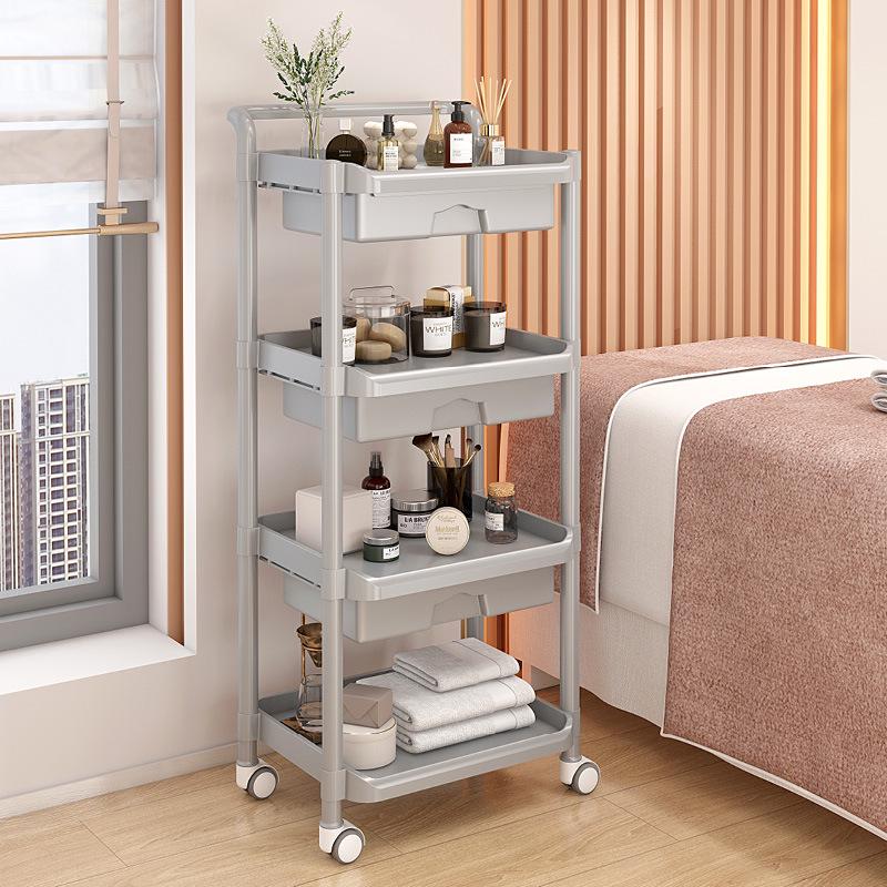 Wózek do salonu piękności: Dwupoziomowy wózek narzędziowy do przedłużania rzęs i artykułów do tatuażu