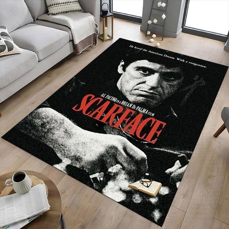 1pc Scarface Office Carpet Chair Mats Soft, Comfortable, All Season,Perfect for Home, Bedroom, or Office Decor, Perfect Gift for