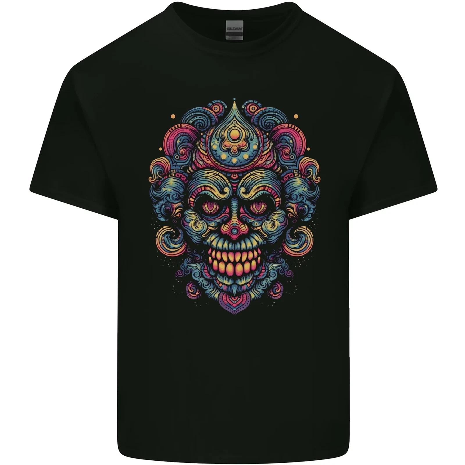 An Evil Clown Mask Skull Kids T-Shirt Childrens S