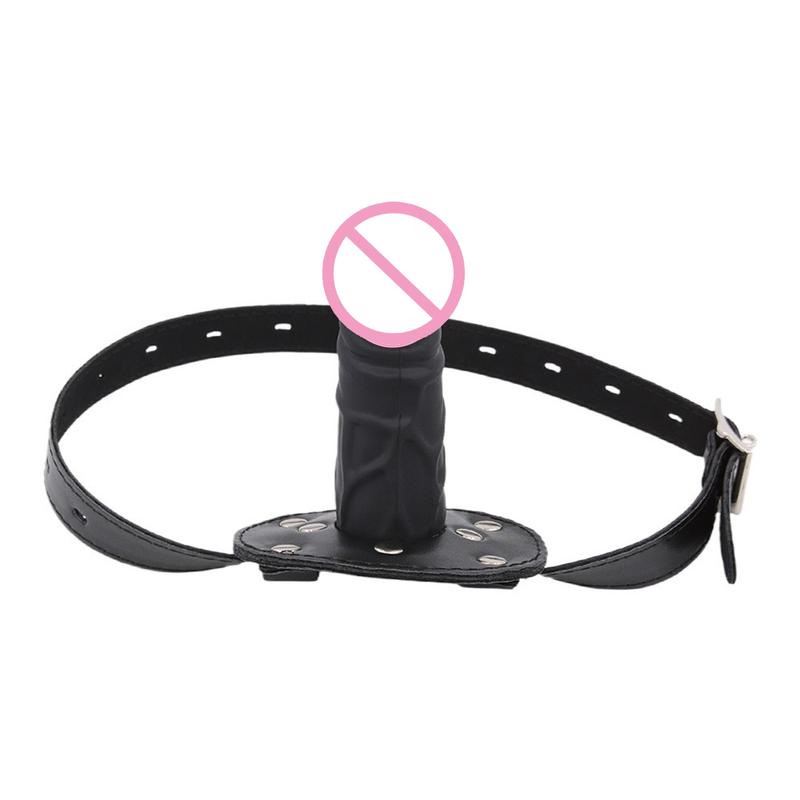 BDSM Mundverschluss Dildo Knebel Sexspielzeug Offener Mund BDSM Fesselung Silikon Penis Erwachsene Frau Paare SM Spiele Sexspielzeug 18+