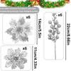 9/18Pcs Glitter Artificial Flowers Berry Bouquet Christmas Decoration Xmas Tree Pendant Ornaments for Home Decor New Year Gifts