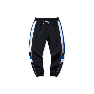 Li Ning Color Block Cuffed Sports Pants Unisex Bottoms Black AYKQ045-2