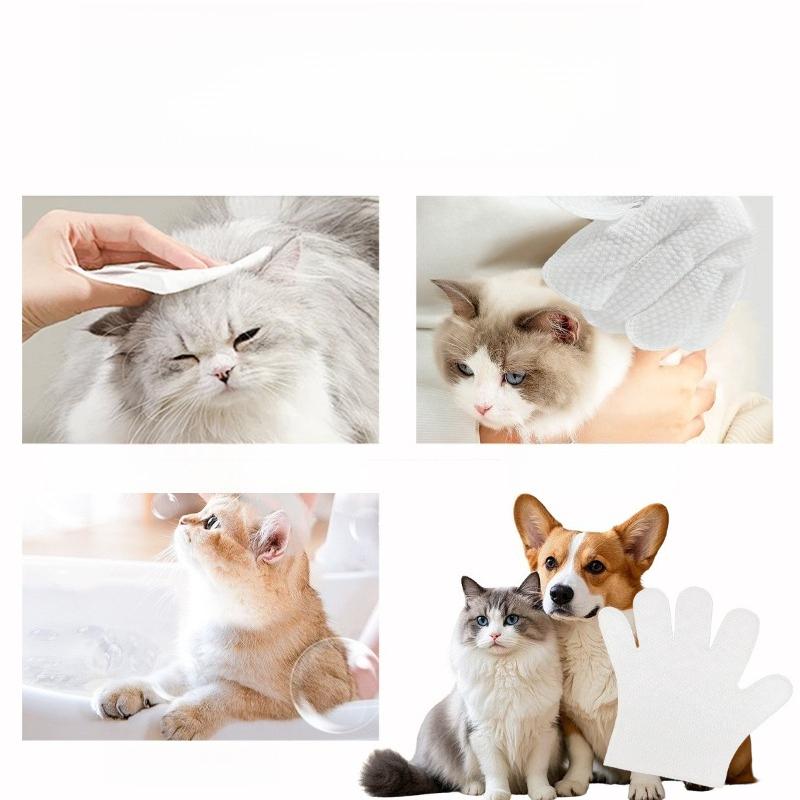 Disposable Pets Gloves Hair Removal Cleaning Beauty Massage Bathing Shower Mittens Non Woven Pet Products Cats and Dogs Universal Soothing Gloves